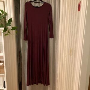 Long Maroon Maxi Dress